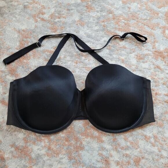 Victoria's Secret Black Strapless Bra - Size 36DD - Picture 2 of 6